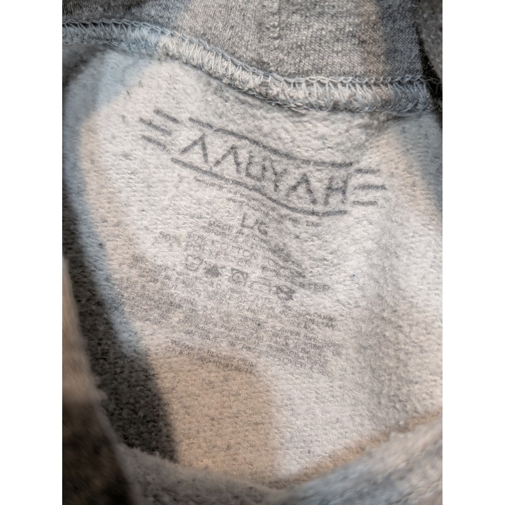 Aaliyah Princess of R&B Hoodie Sweatshirt Gray Graphic Hip Hop Large - Picture 5 of 7